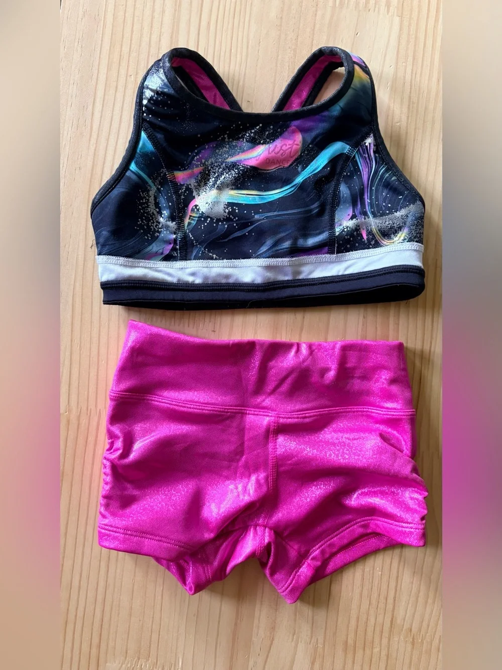 Justice Hot Pink Dance Reversible Set